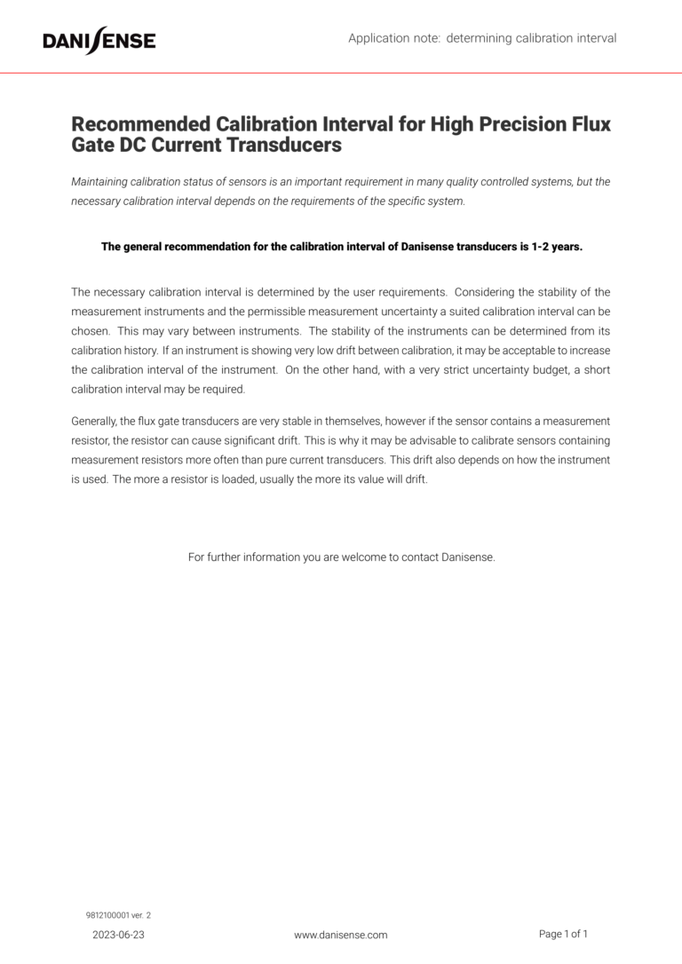 Application Notes Danisense